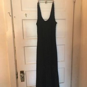 Xhilaration Black Crochet High Low Dress